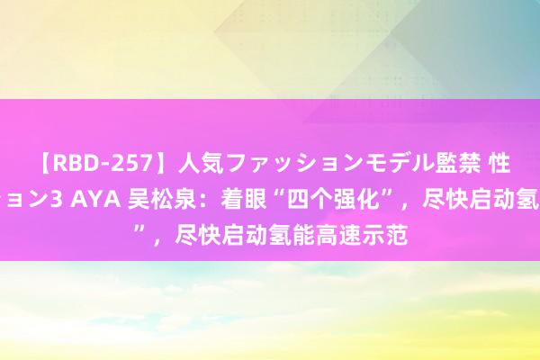 【RBD-257】人気ファッションモデル監禁 性虐コレクション3 AYA 吴松泉：着眼“四个强化”，尽快启动氢能高速示范