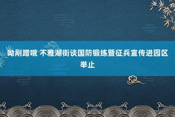 呦剐蹭哦 不雅湖街谈国防锻练暨征兵宣传进园区举止