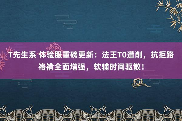 T先生系 体验服重磅更新：法王T0遭削，抗拒路袼褙全面增强，软辅时间驱散！