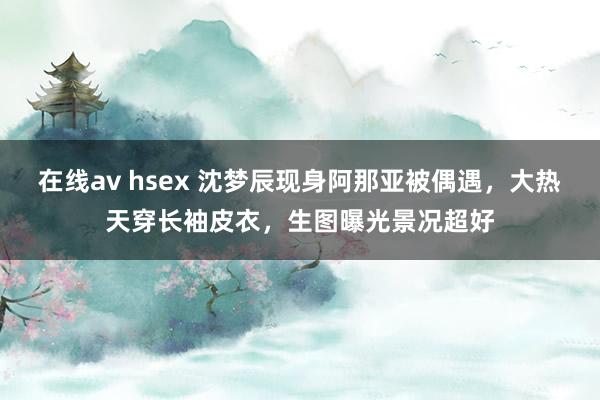 在线av hsex 沈梦辰现身阿那亚被偶遇，大热天穿长袖皮衣，生图曝光景况超好